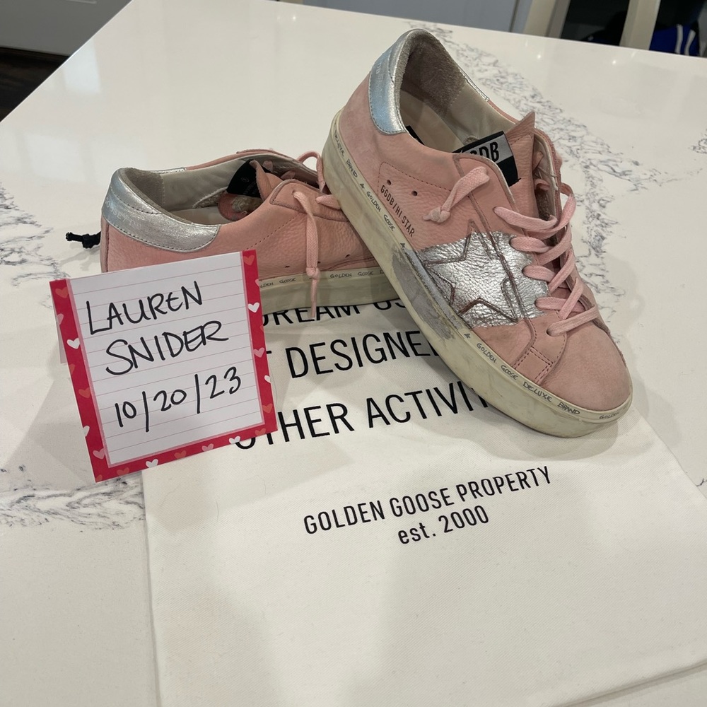 Golden Goose - Hi Stars. Pink suede. Size 37 - Picture 2 of 9